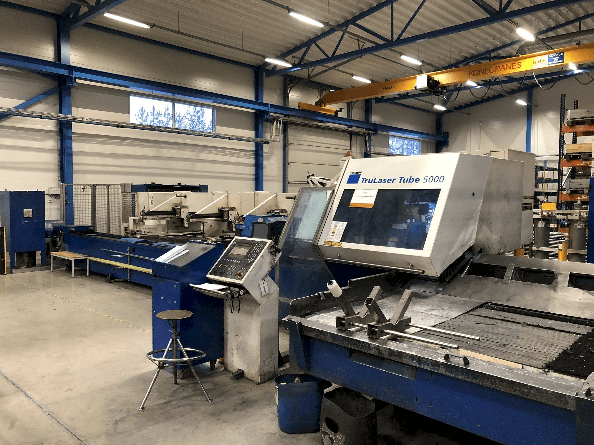 Front view of Trumpf TruLaser Tube 5000 machine
