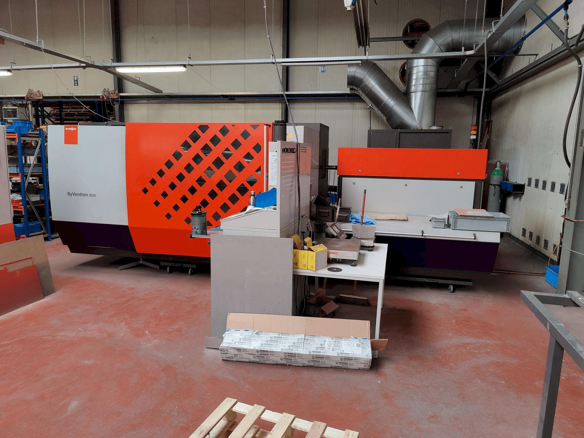 Front view of Bystronic ByVention 3015 machine