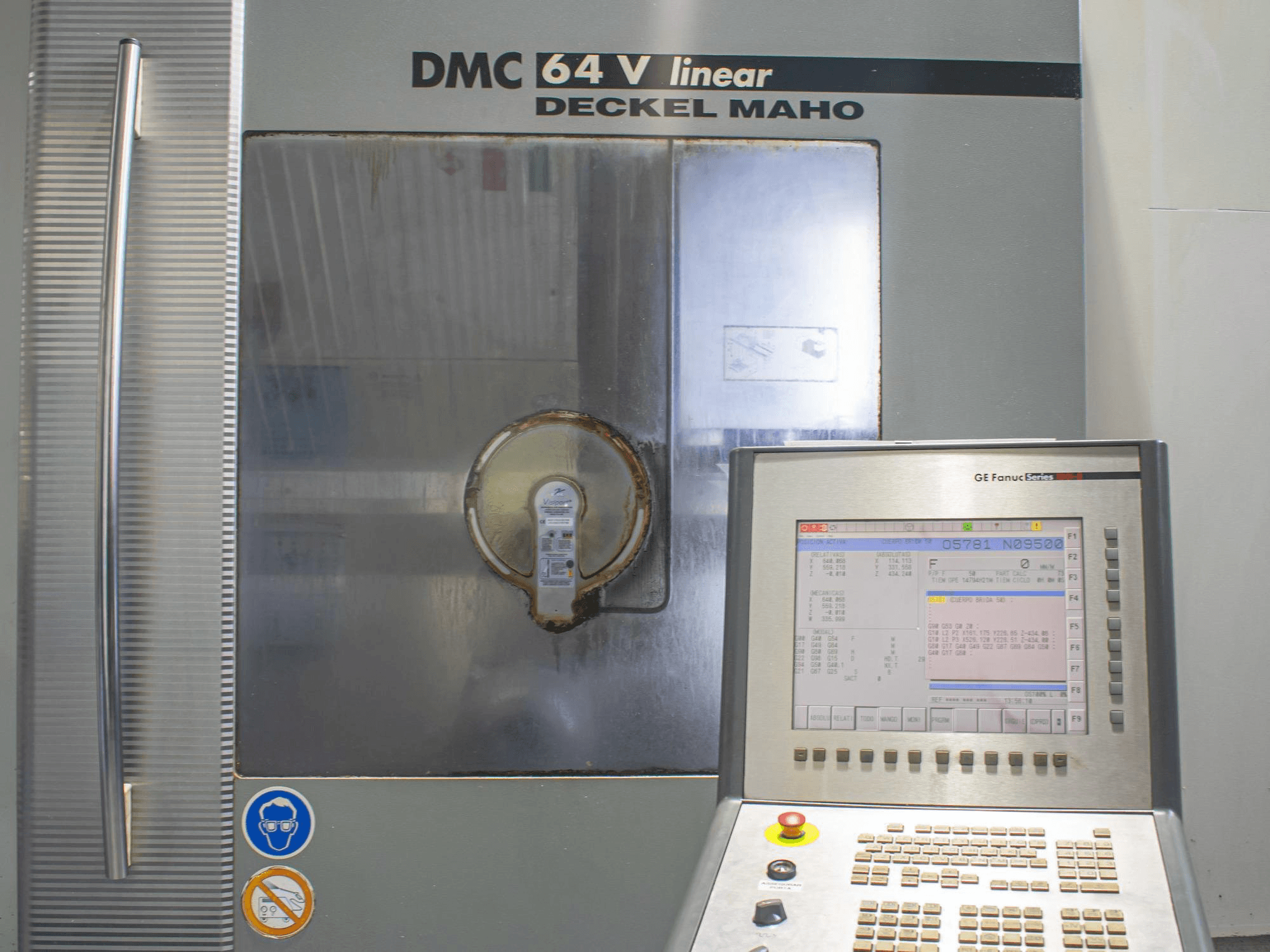 Front view of DECKEL MAHO DMC 64 V linear machine