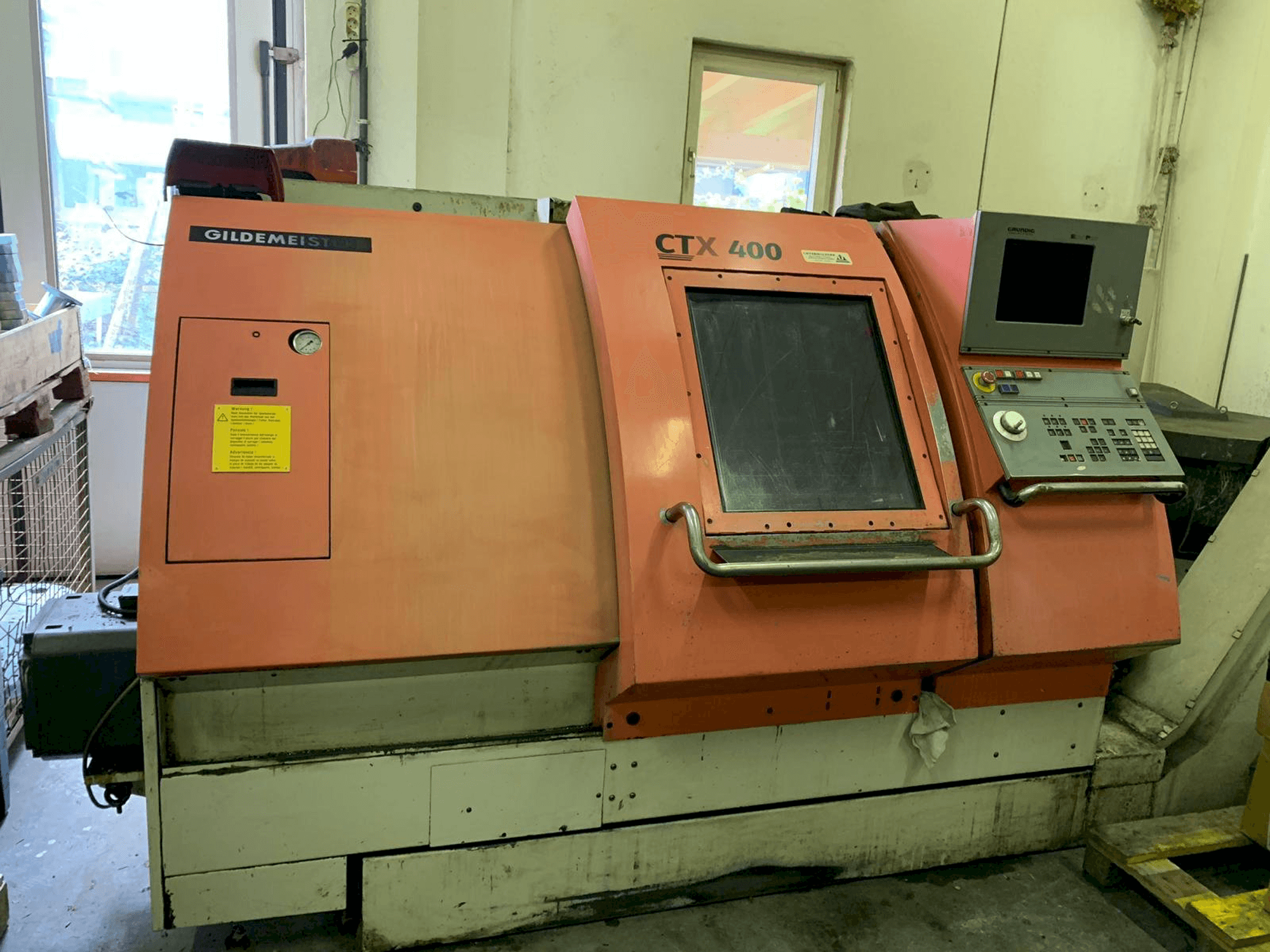 Front view of Gildemeister CTX 400 machine