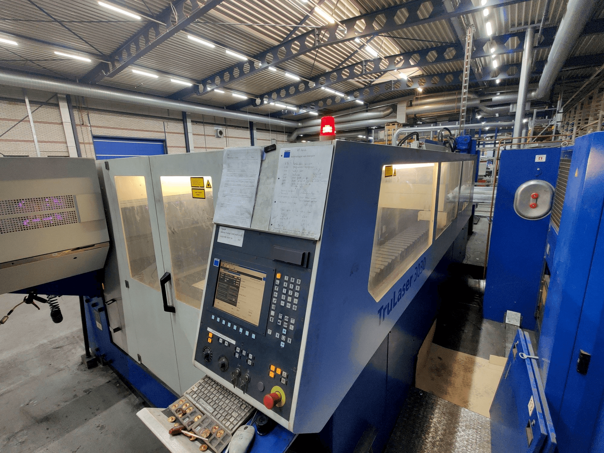 Front view of Trumpf TruLaser 3030 machine