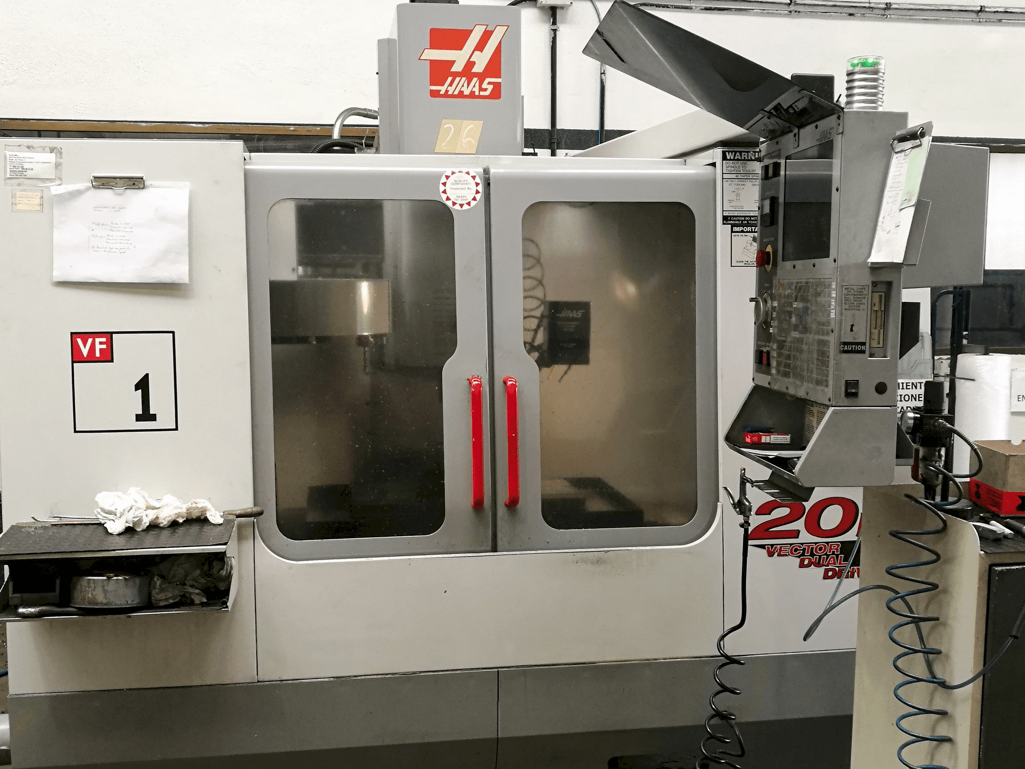 Front view of HAAS VF 1 machine